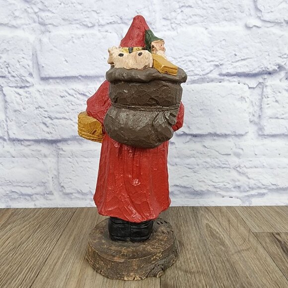 Wood World 1989 VTG 8" Santa Sweden 1850 Christmas Rustic Folk Art Hand Painted - Picture 5 of 10